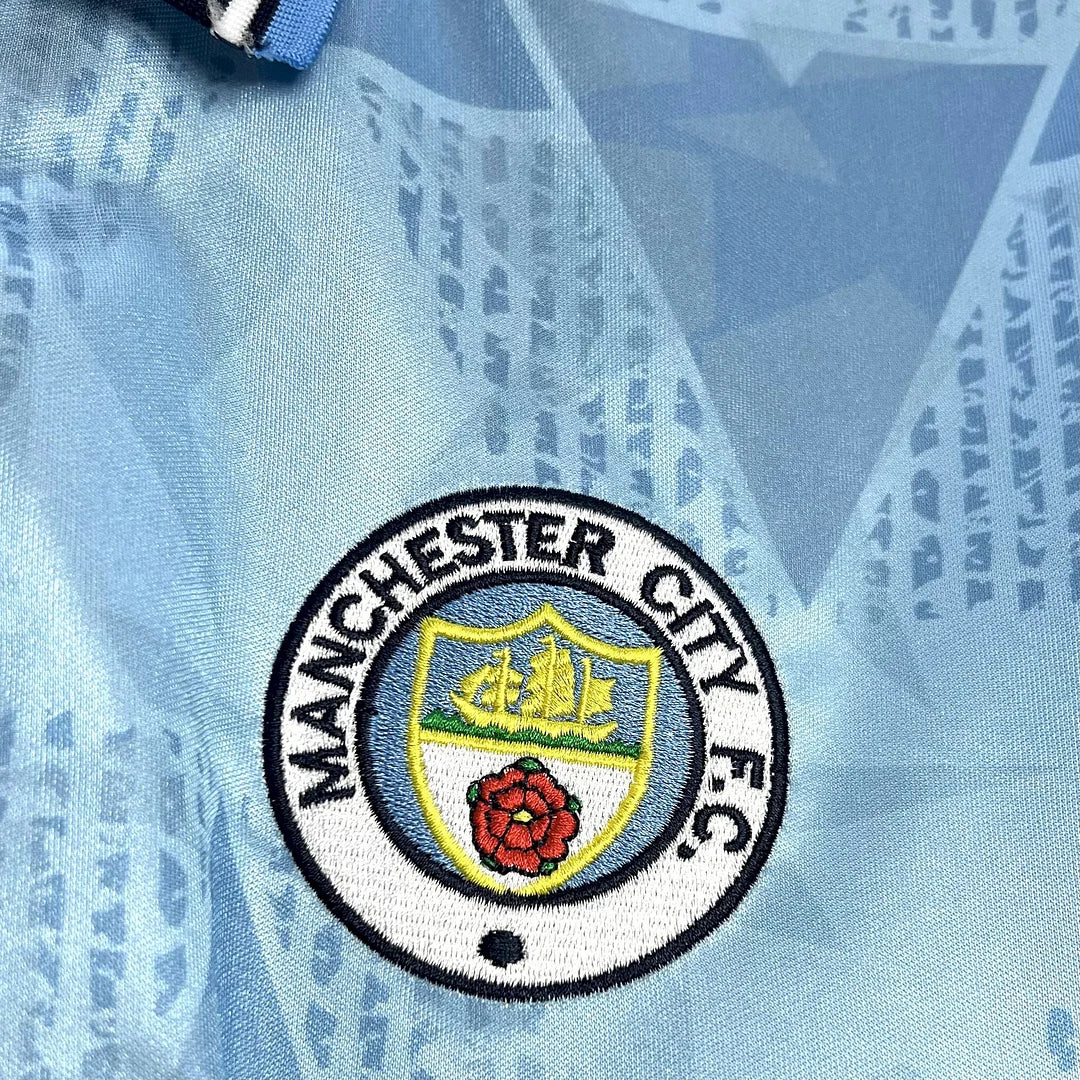 1989/1991 Retro Manchester City Home Jersey - Image 4
