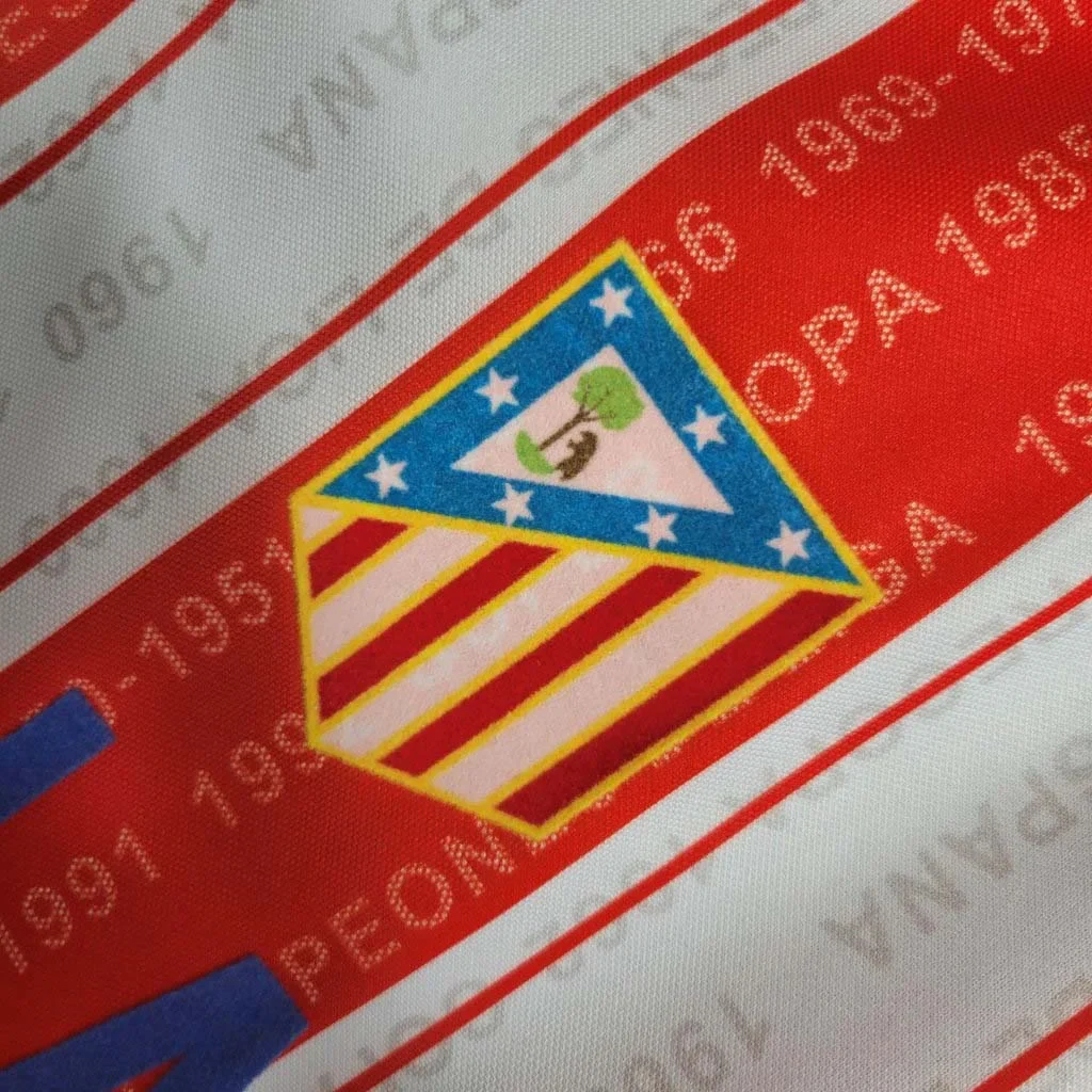 1994-1995 Retro Atletico Madrid Home Jersey - Image 4