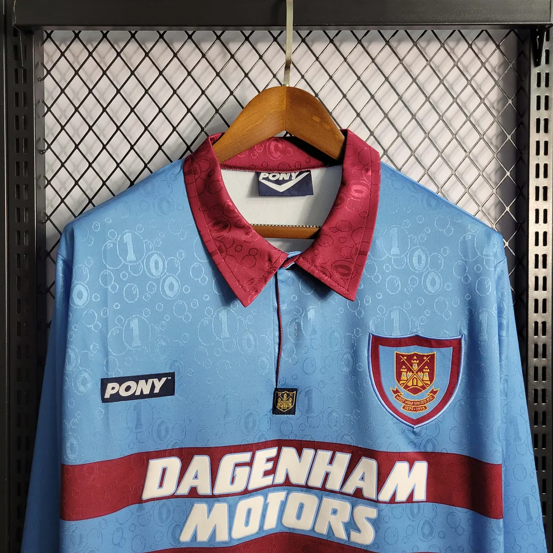 1995-1996 Retro West Ham United Away Jersey Long Sleeve - Image 3