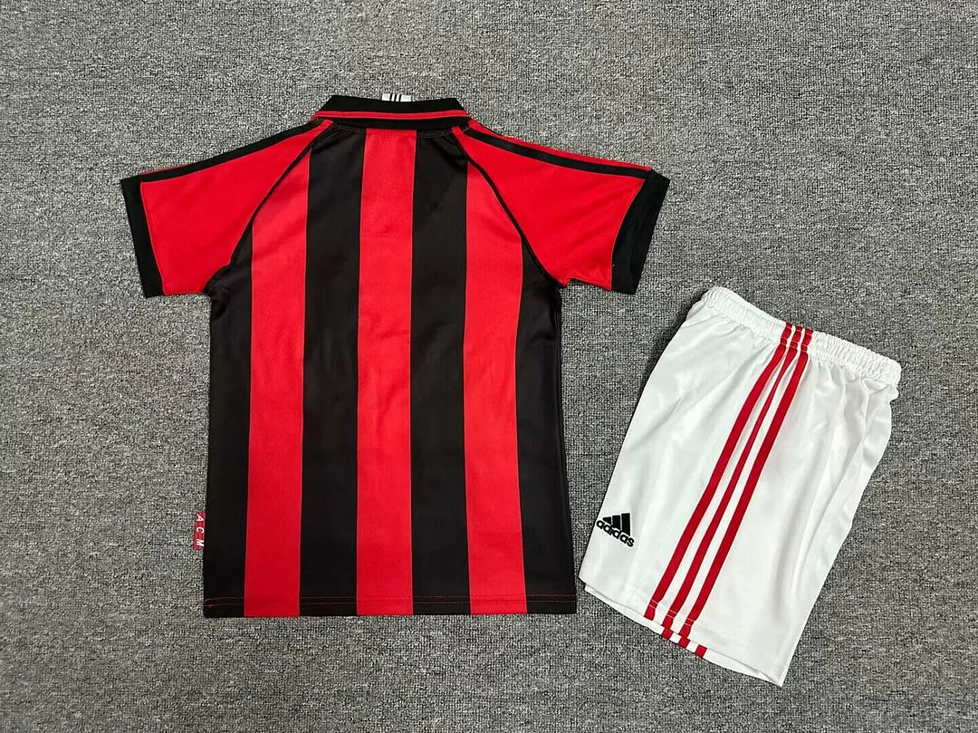 1998/1999 Retro AC Milan Home Kit Kids Size - Image 2