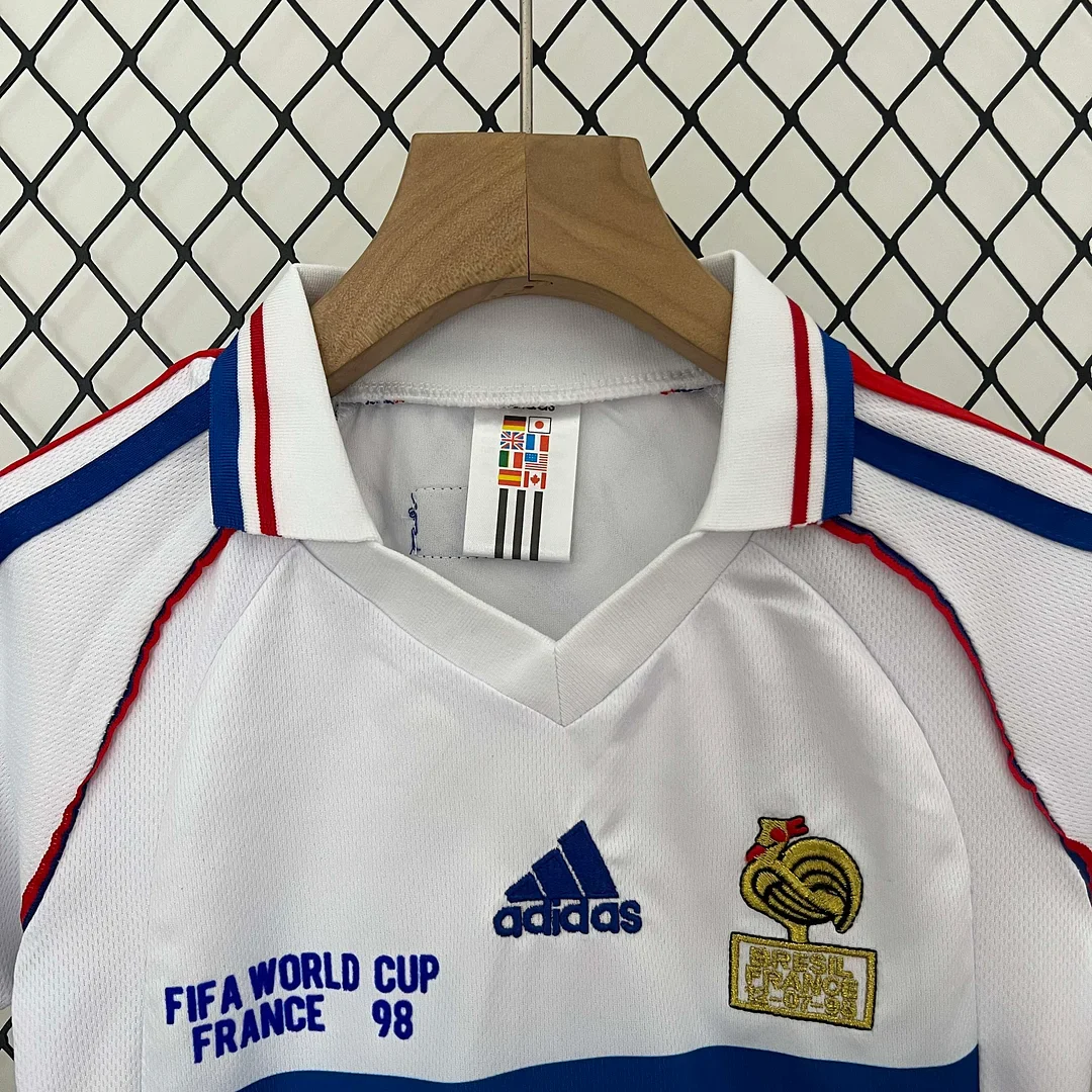 1998 Retro France Away Kit Kids Size - Image 3