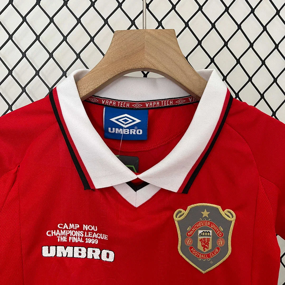 1999/2000 Retro Manchester United European Home Kids Size - Image 5