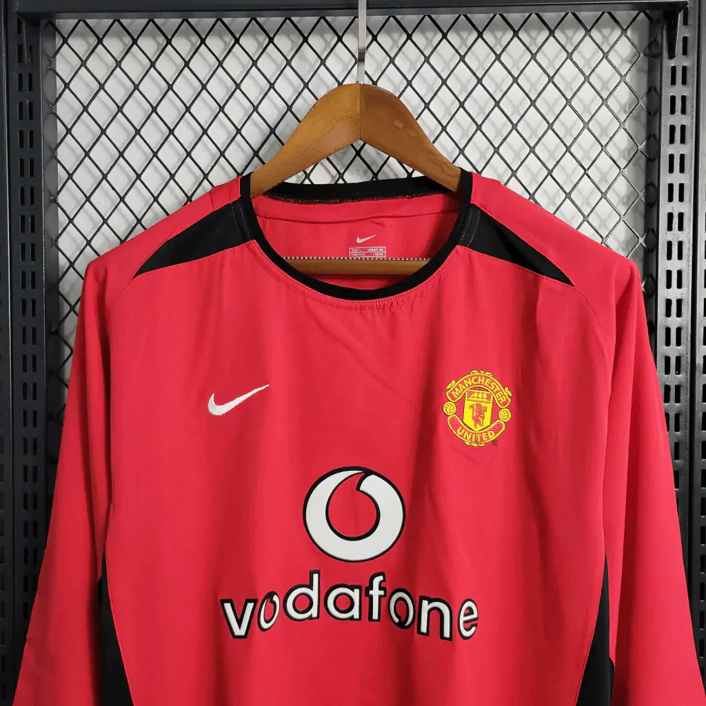 2002/2004 Retro Manchester United Home Long Sleeve - Image 3