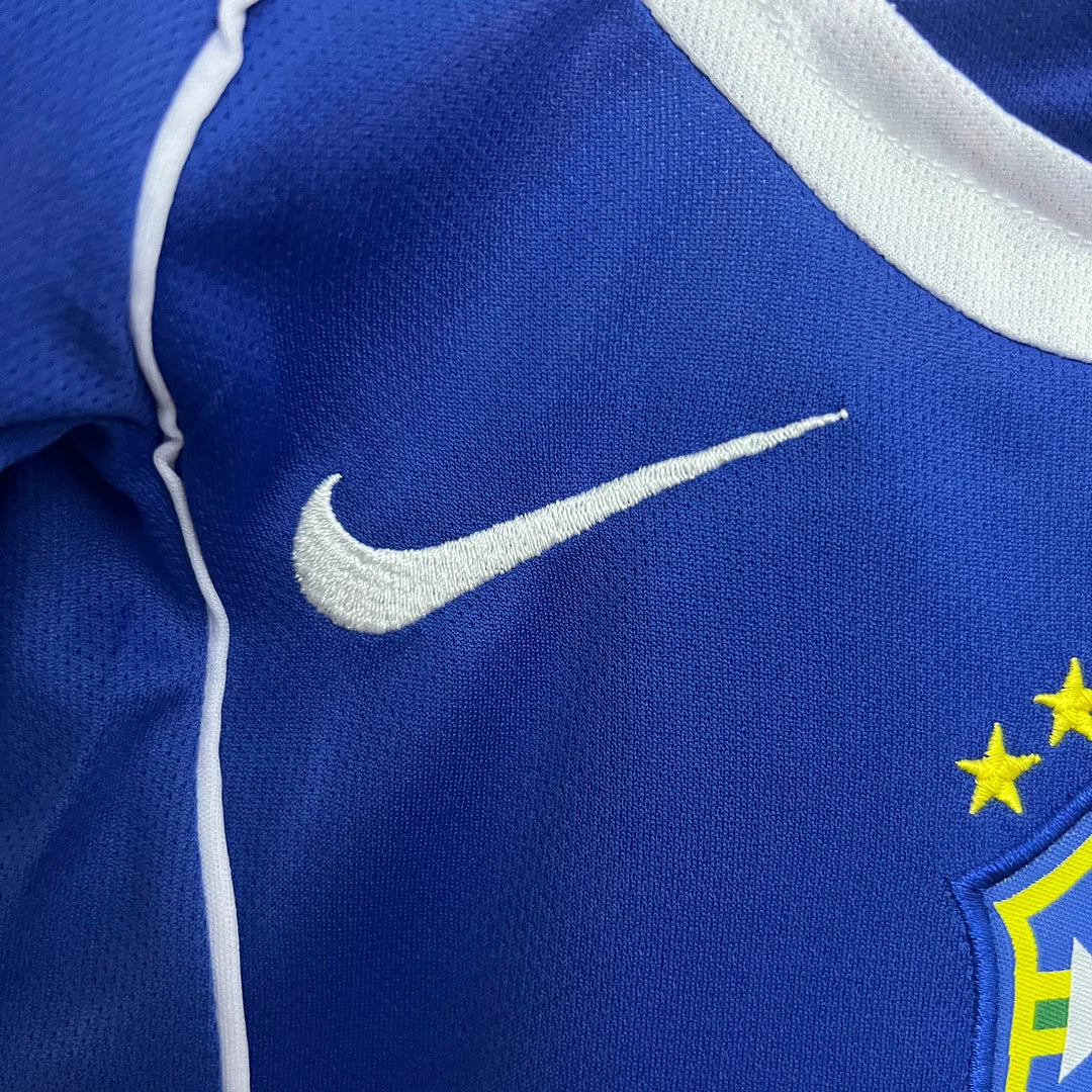 2004 Retro Brazil Away Kit Kids Size - Image 3