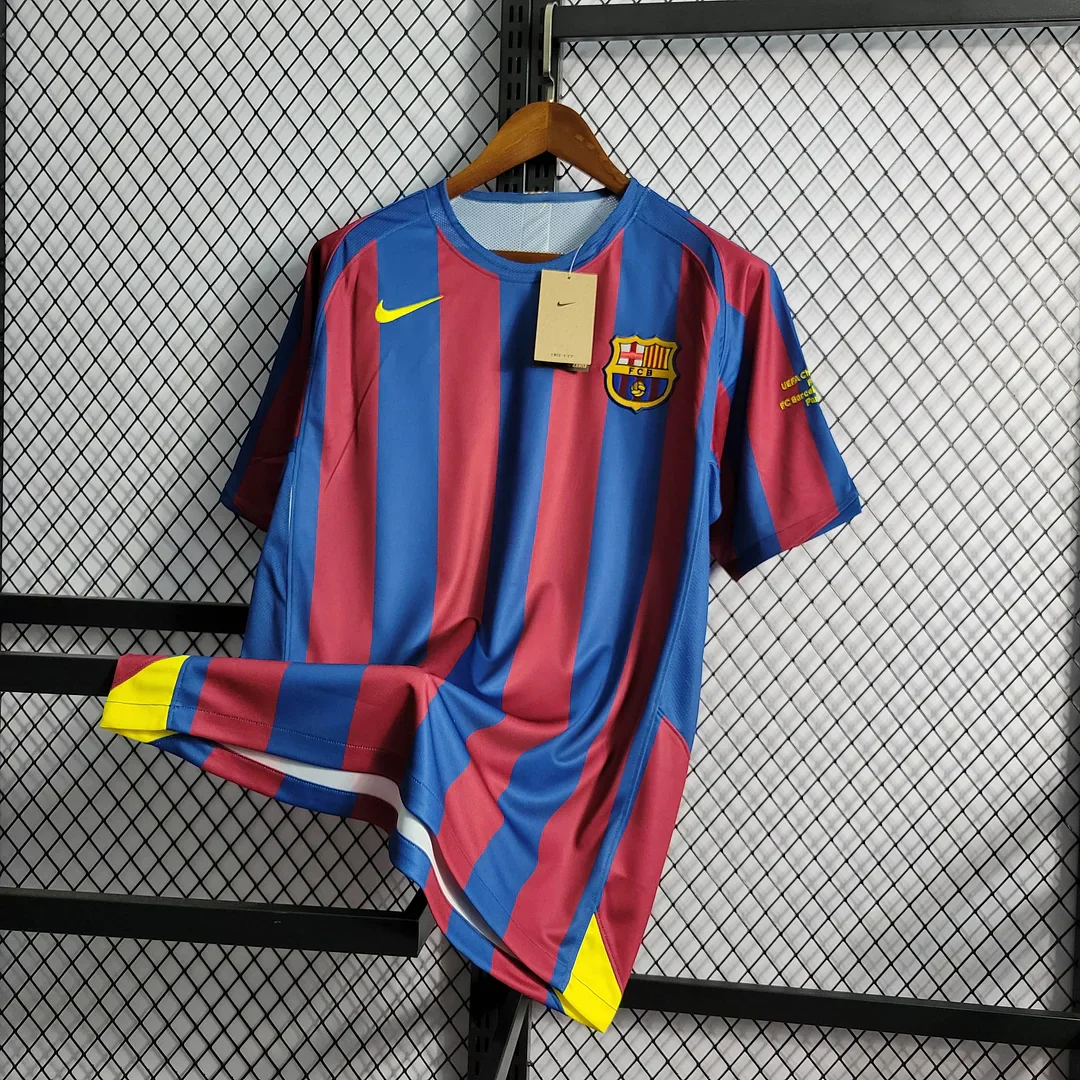 2005/2006 Retro Barcelona Home UEFA Champions League Jersey - Image 7