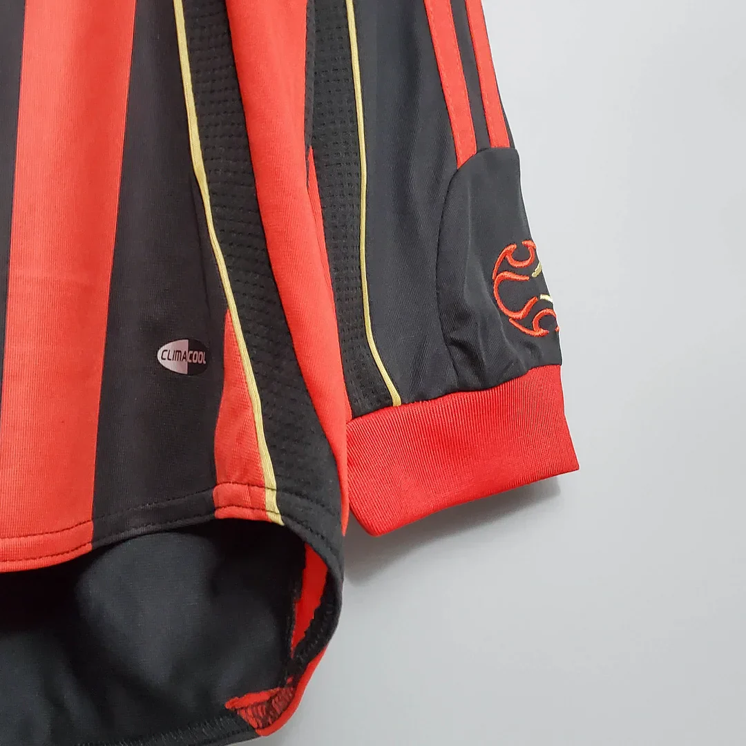 2006/2007 Retro AC Milan Home Jersey Long Sleeve - Image 6