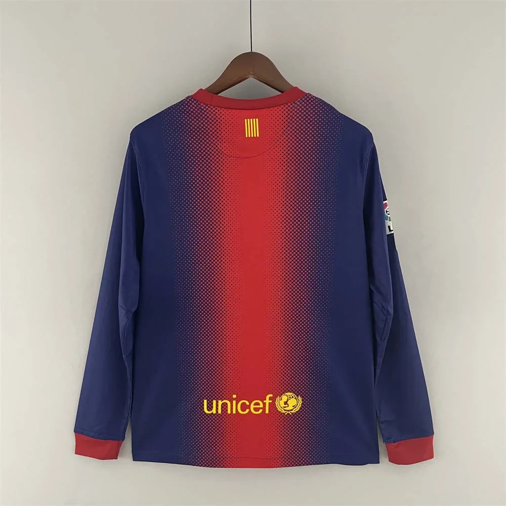 2012-2013 Retro Barcelona Home Jersey Long sleeve - Image 2