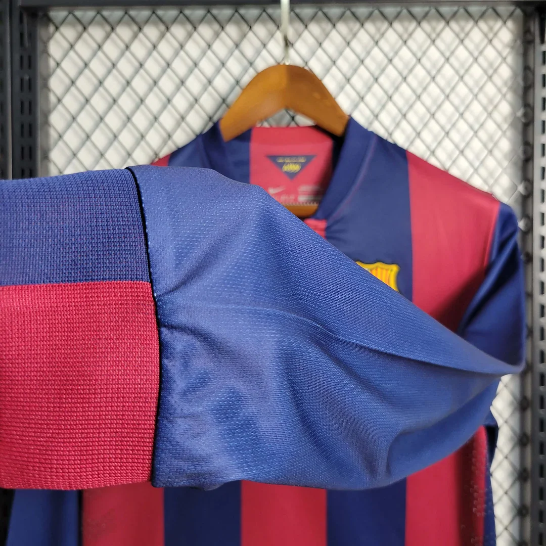 2014-2015 Retro Barcelona Home Jersey Long sleeve - Image 6