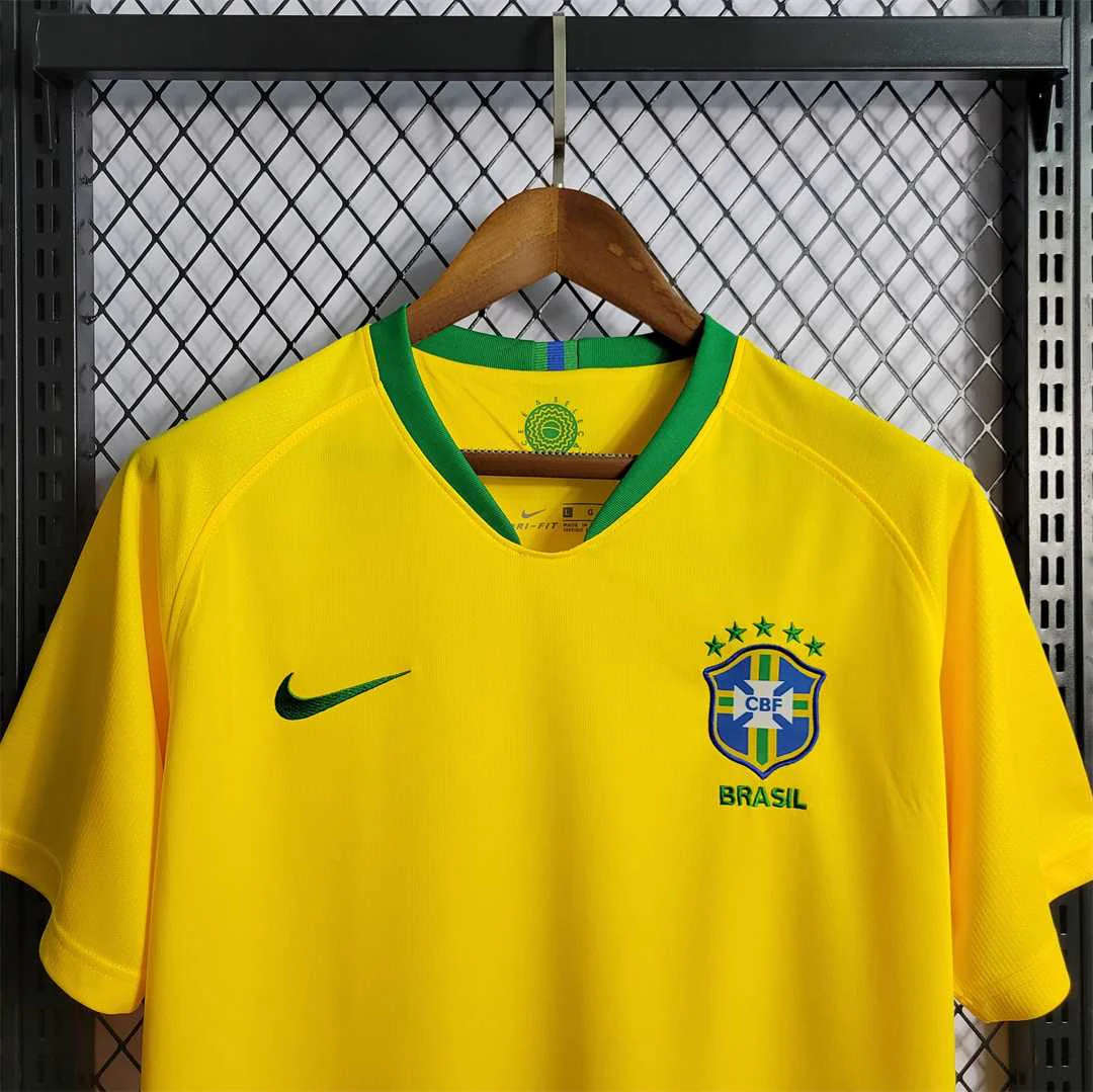 2018 Retro Brazil Home Jersey - Image 4