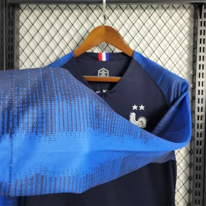 2018 Retro FIFA World Cup France Home Long Sleeve - Image 6