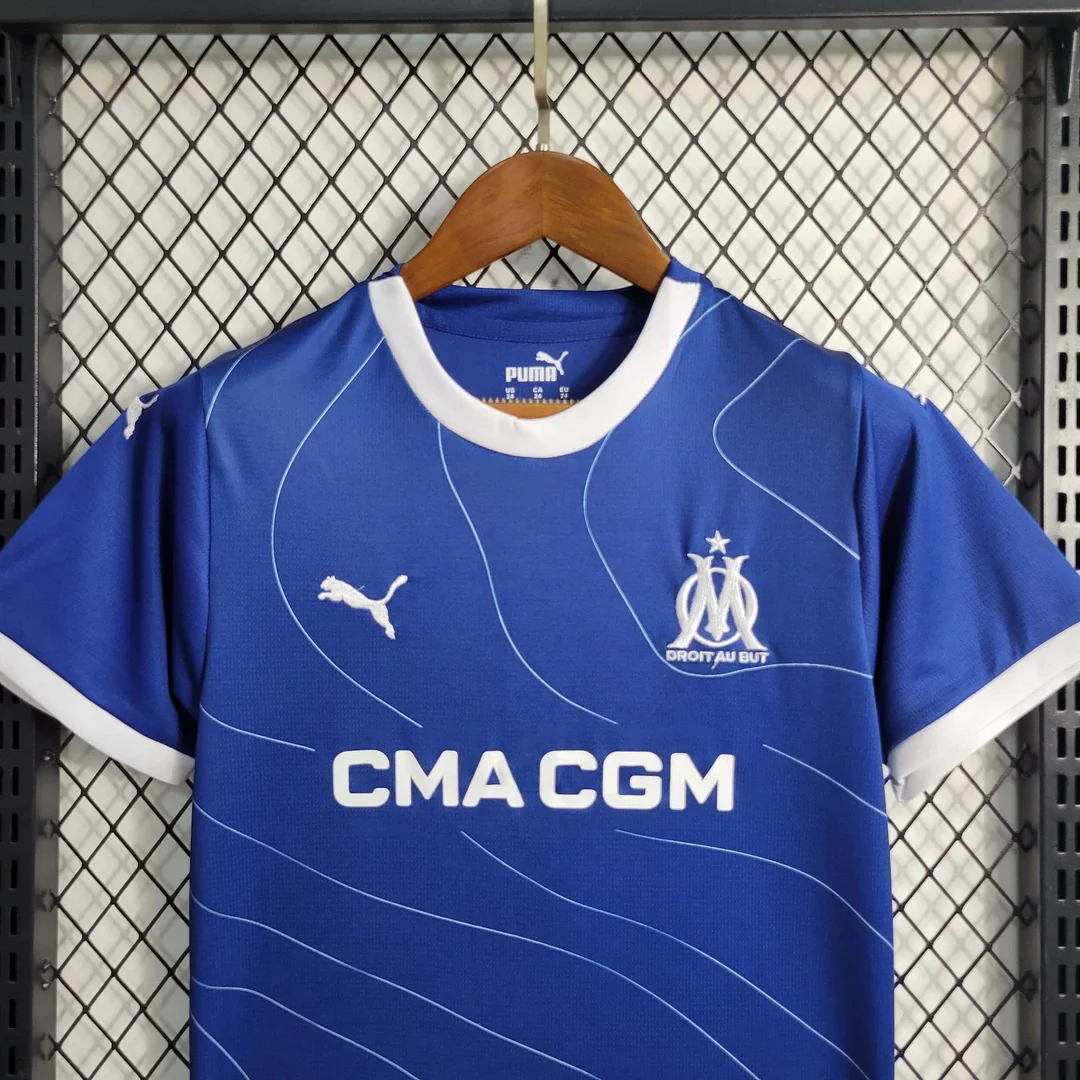 2023/2024 Olympique de Marseille Away Kit Kids Size - Image 3