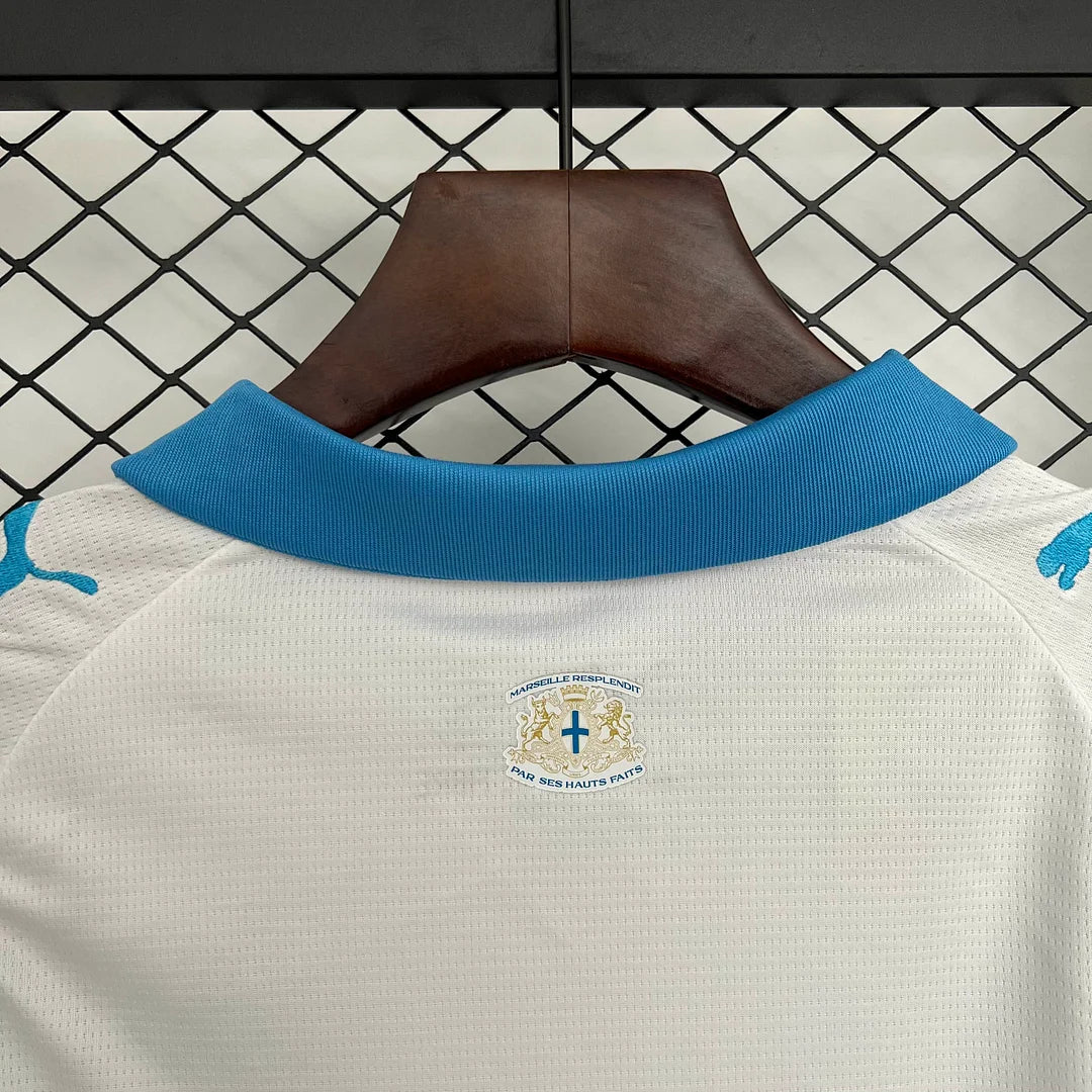2025/2026 Olympique de Marseille Home Kit Kids Size - Image 4
