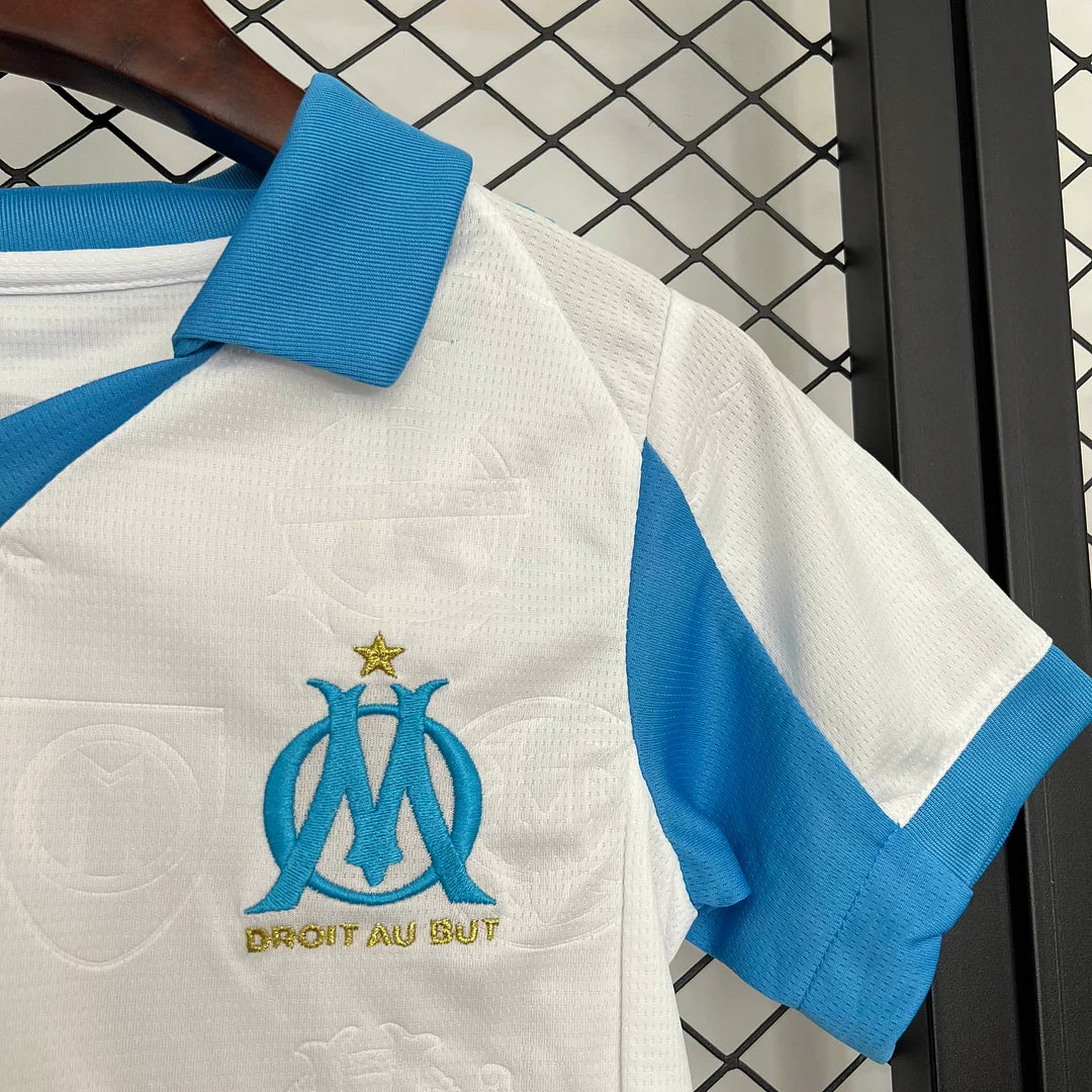 2025/2026 Olympique de Marseille Home Kit Kids Size - Image 6