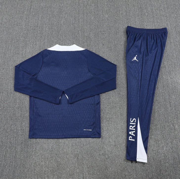 2025/2026 PSG Paris Saint Germain Blue and White Tracksuit - Image 2