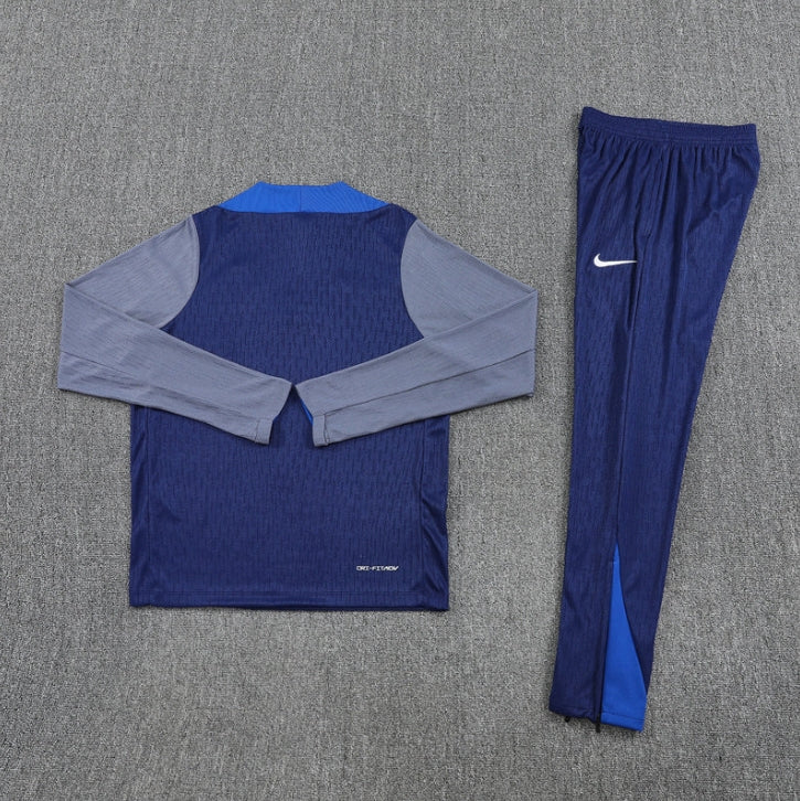 2025/2026 PSG Paris Saint Germain Blue and Grey Tracksuit - Image 2