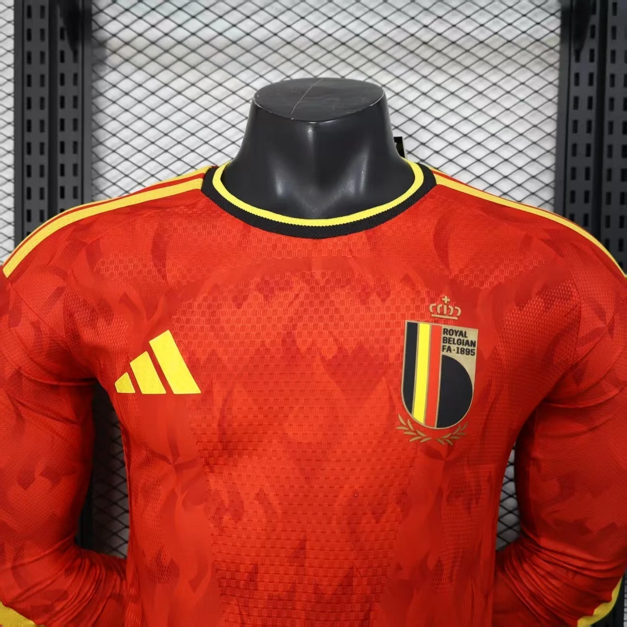 2026 Belgium Home World Cup Kit Long Sleeve Player Version - Image 3