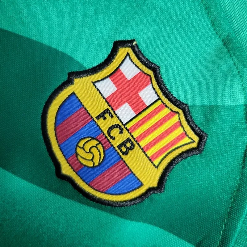 2023/2024 Barcelona Goalkeeper Kit Kids Size - Image 4