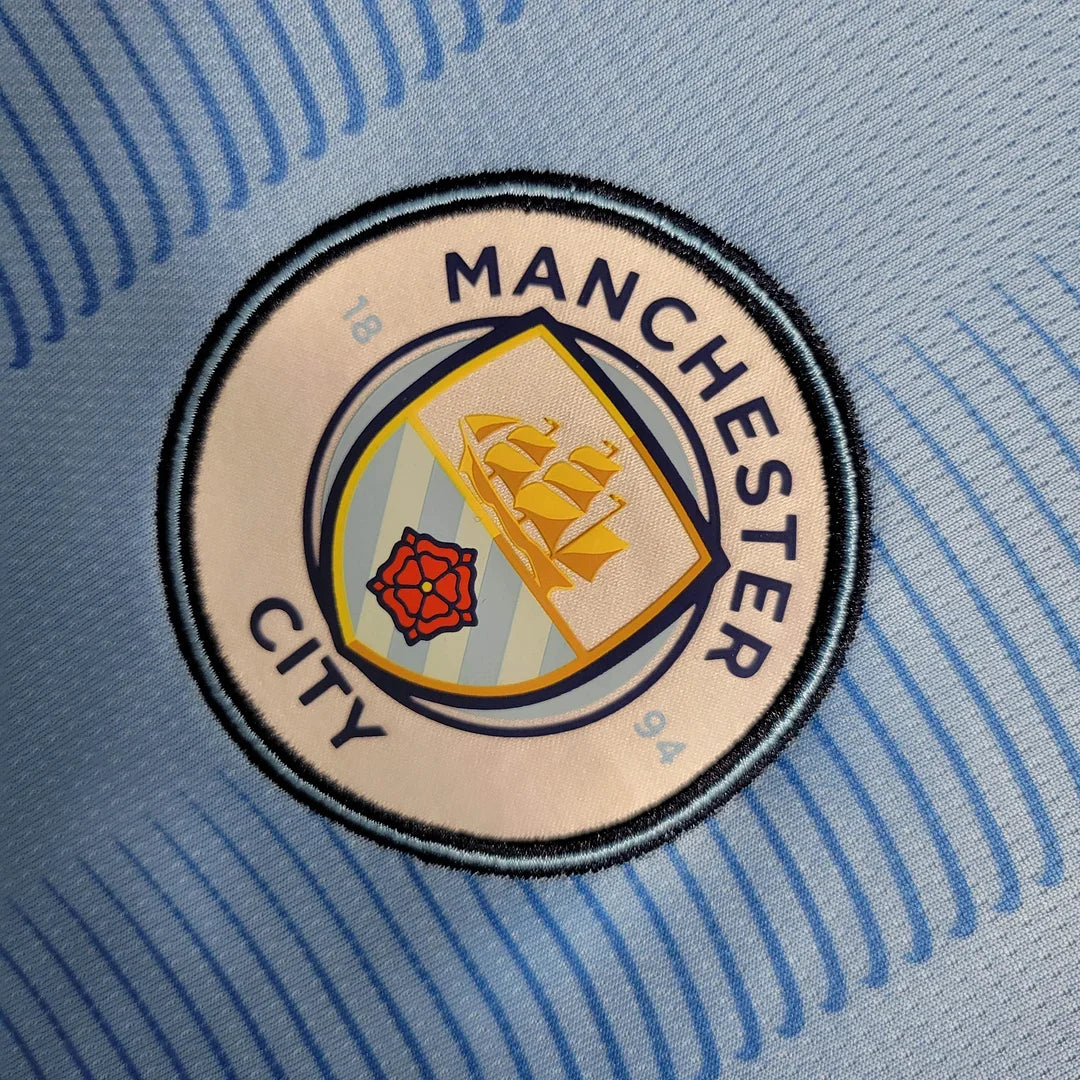 2023/2024 Manchester City Long Sleeve Home Kit - Image 5