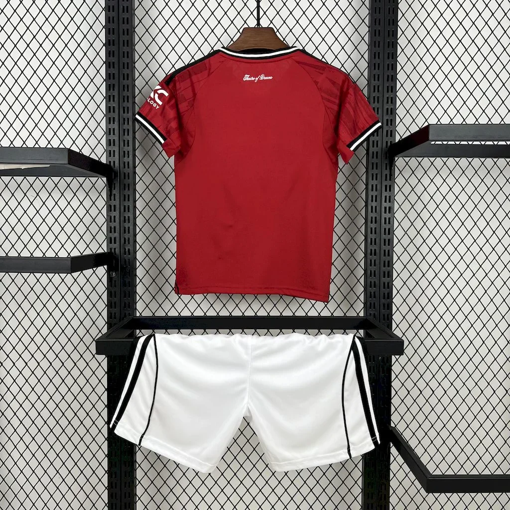 2025/2026 Manchester United Home Kit Kids Size - Image 2