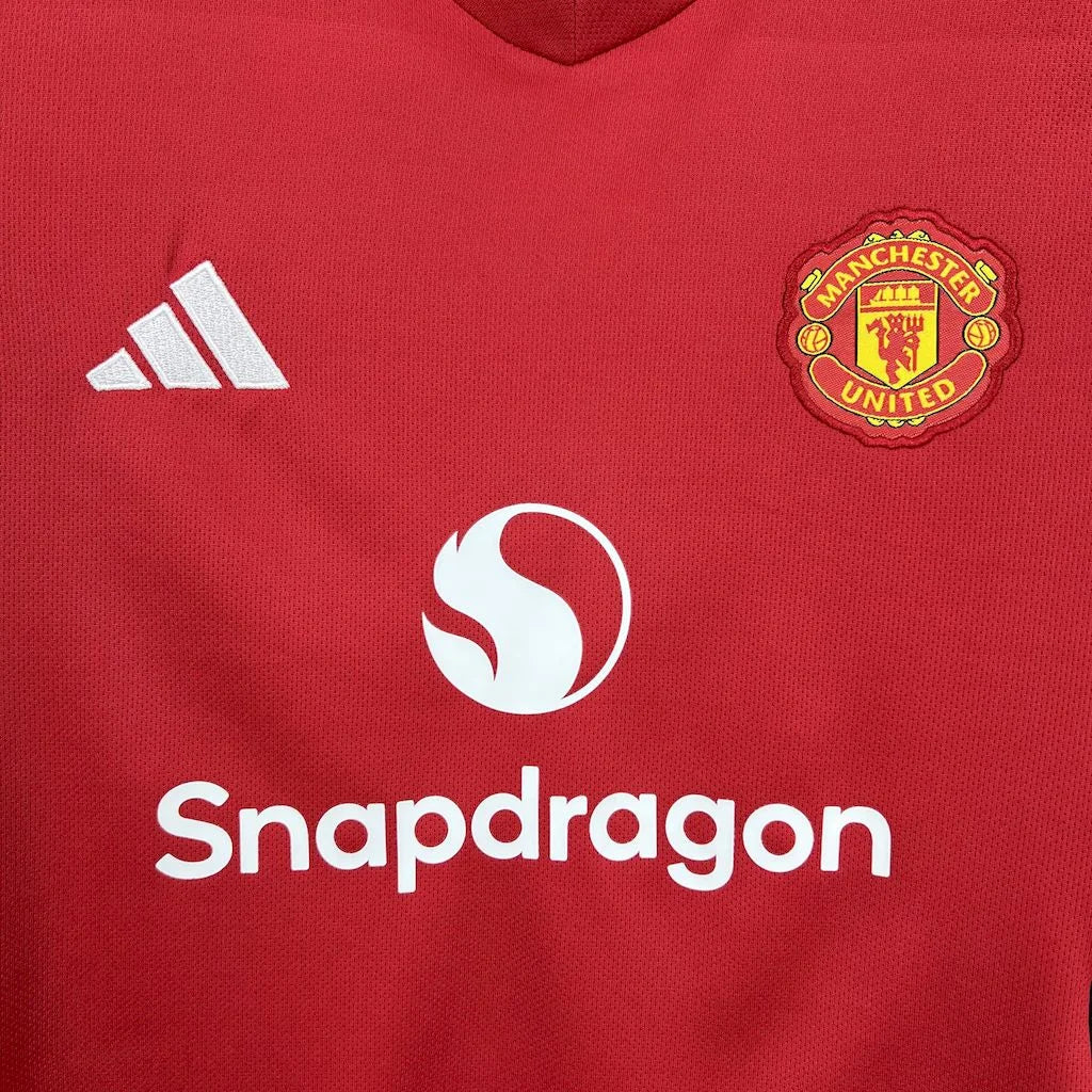 2025/2026 Manchester United Home Kit Kids Size - Image 3