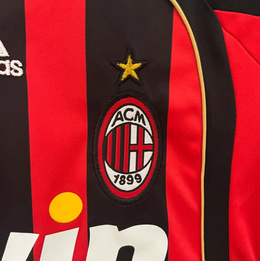 AC Milan Retro 2006/2007 Home Jersey Kids Size - Image 3
