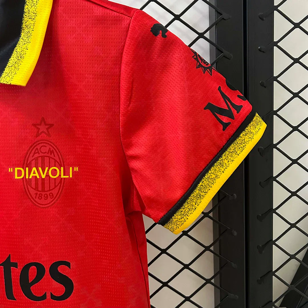 2024/2025 AC Milan X Off White Limited Jersey Kids Size - Image 5