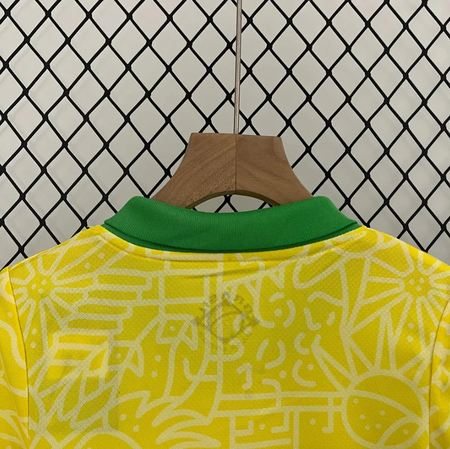 Brazil 2024 Home Jersey Kids Size - Image 3