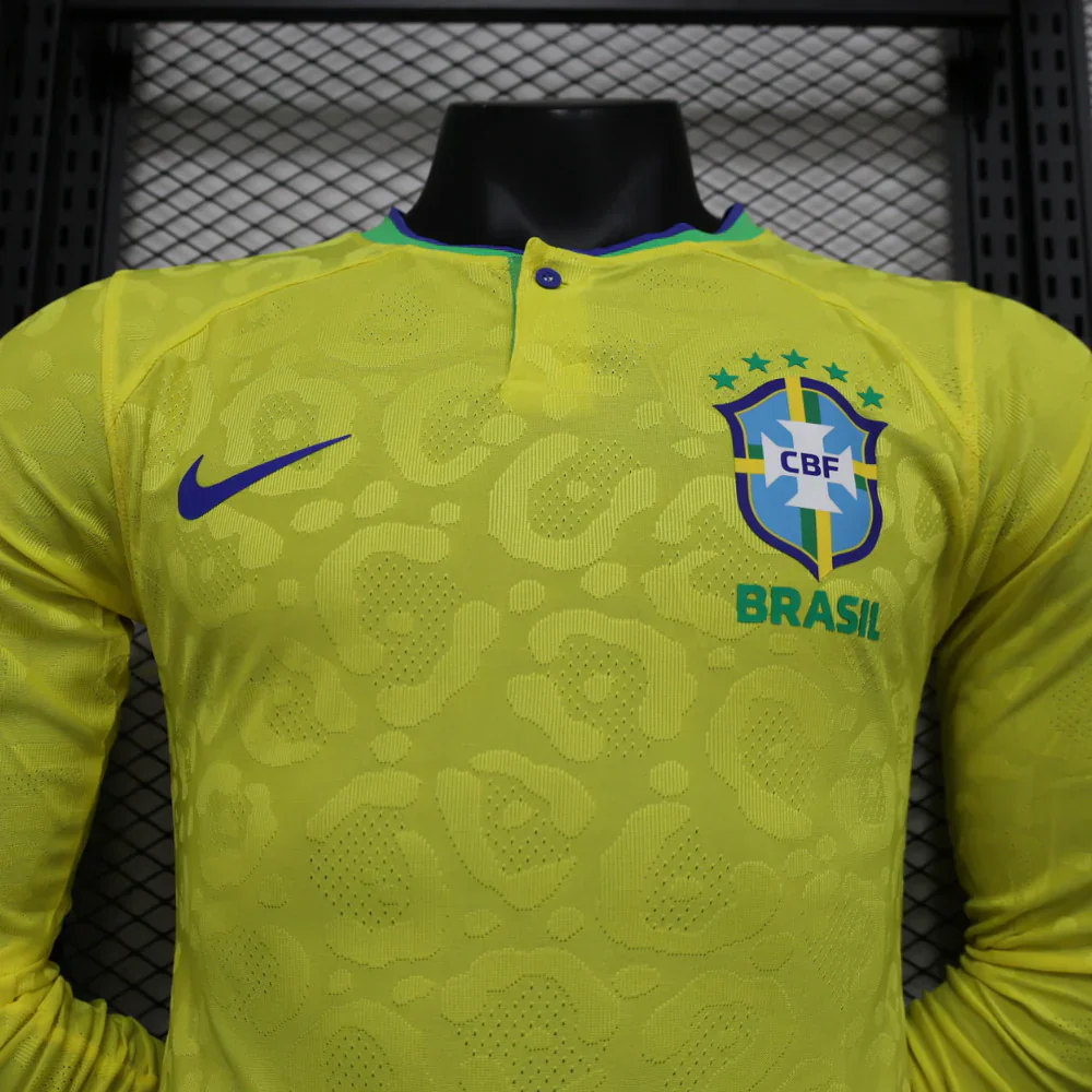 Brazil 2022 Home Kit Long Sleeve - Image 3