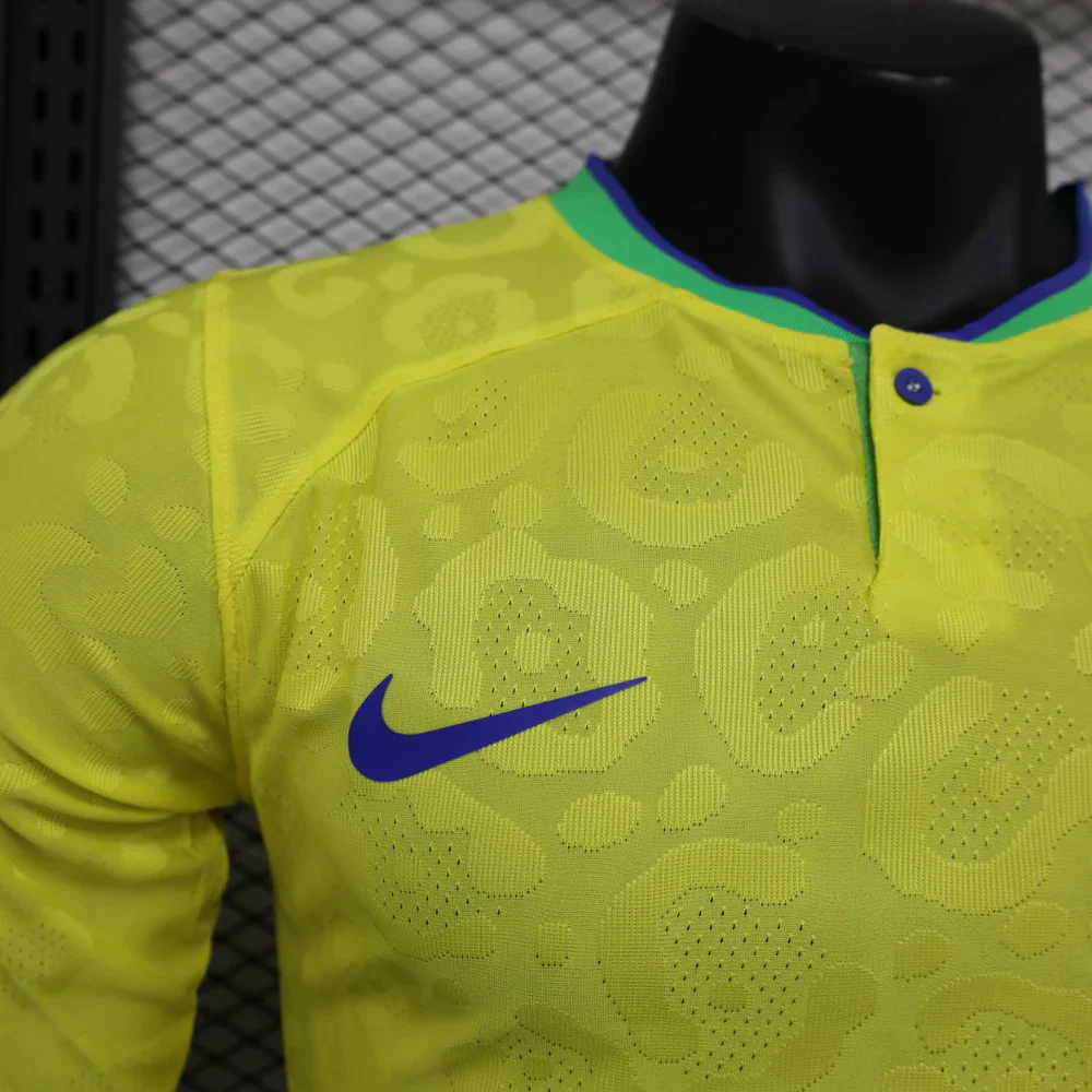 Brazil 2022 Home Kit Long Sleeve - Image 4