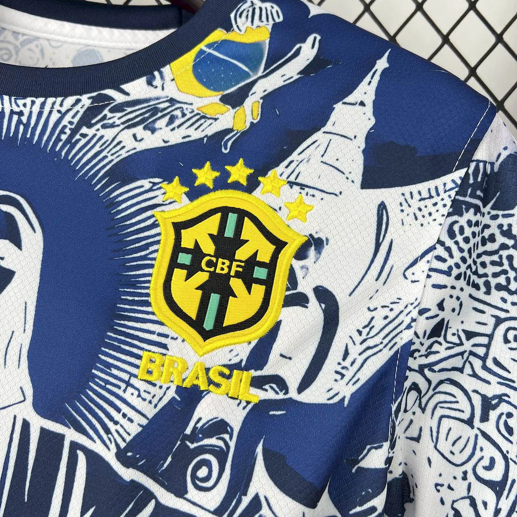 Brazil "Jesus" Blue Limited Jersey - Image 5