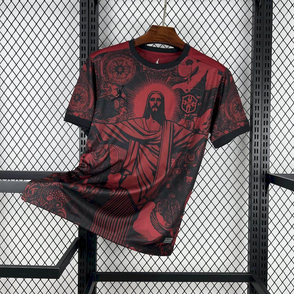 Brazil "Jesus" Red Limited Jersey - Image 3