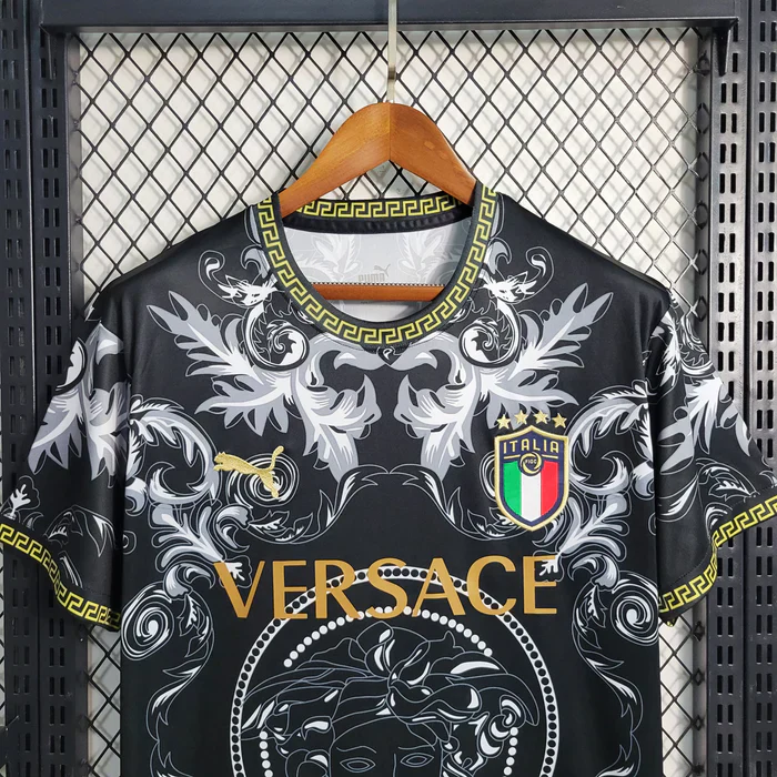 Italy "Versace" Black Limited Jersey - Image 3
