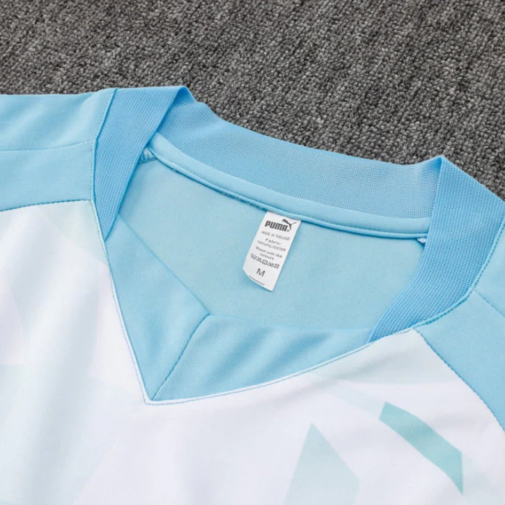 Manchester City White and Blue Tracksuit - Image 4