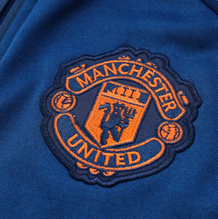 Manchester United Black and Dark Blue Tracksuit - Image 2