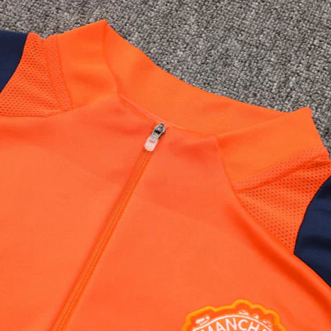 Manchester United Dark Blue and Orange Tracksuit - Image 4