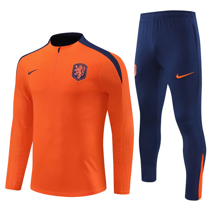 Netherlands Orange and Dark Blue Tracksuit - Image 3