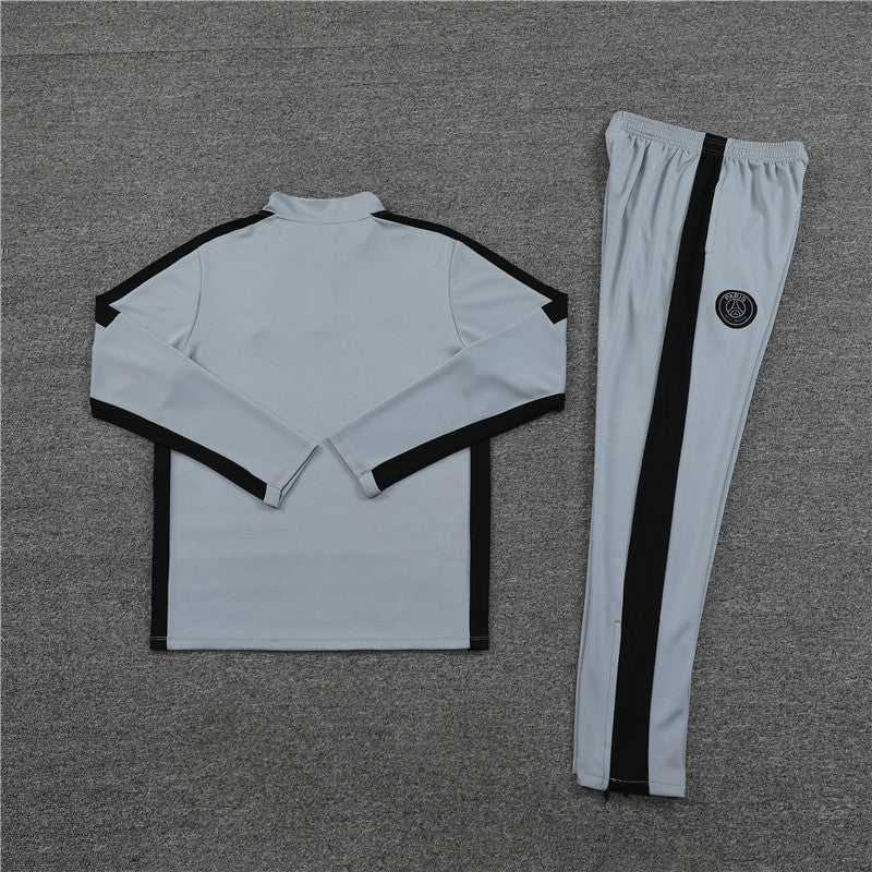 PSG Paris Saint Germain Grey and Black Tracksuit - Image 2