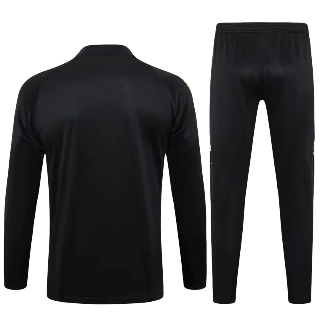 Real Madrid Black and Gold Tracksuit - Image 2