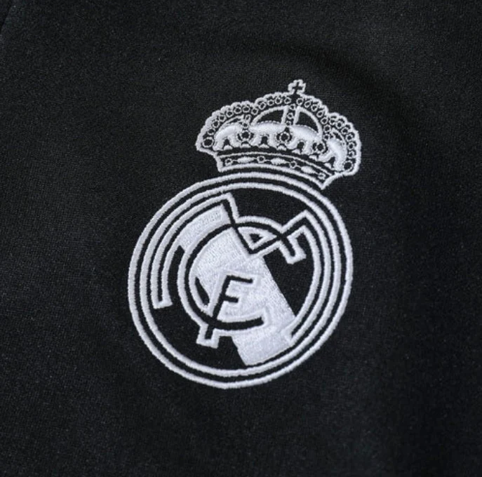 Real Madrid Black Tracksuit - Image 2