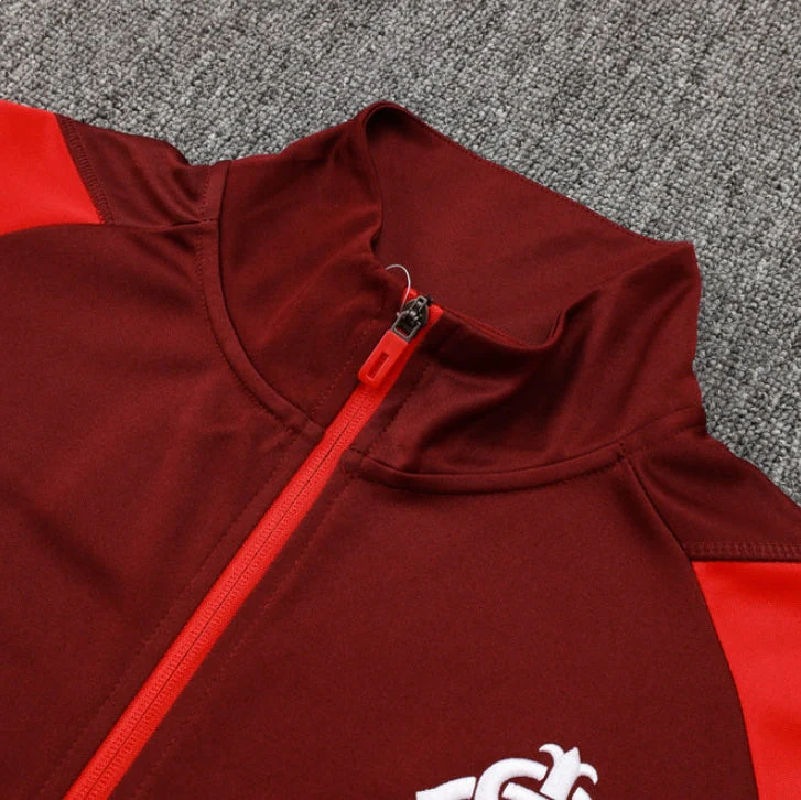 SC International Dark Red Tracksuit - Image 4